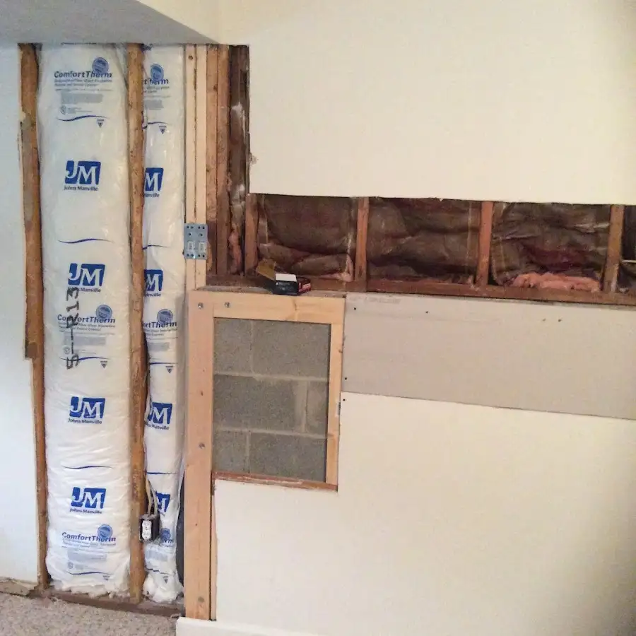 Wall insulation replacement during Contents Cleaning & Restoration in Dunn Loring